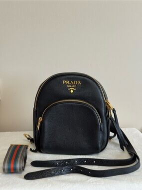 PradaVitello Daino Convertible Backpack and Shoulder bag